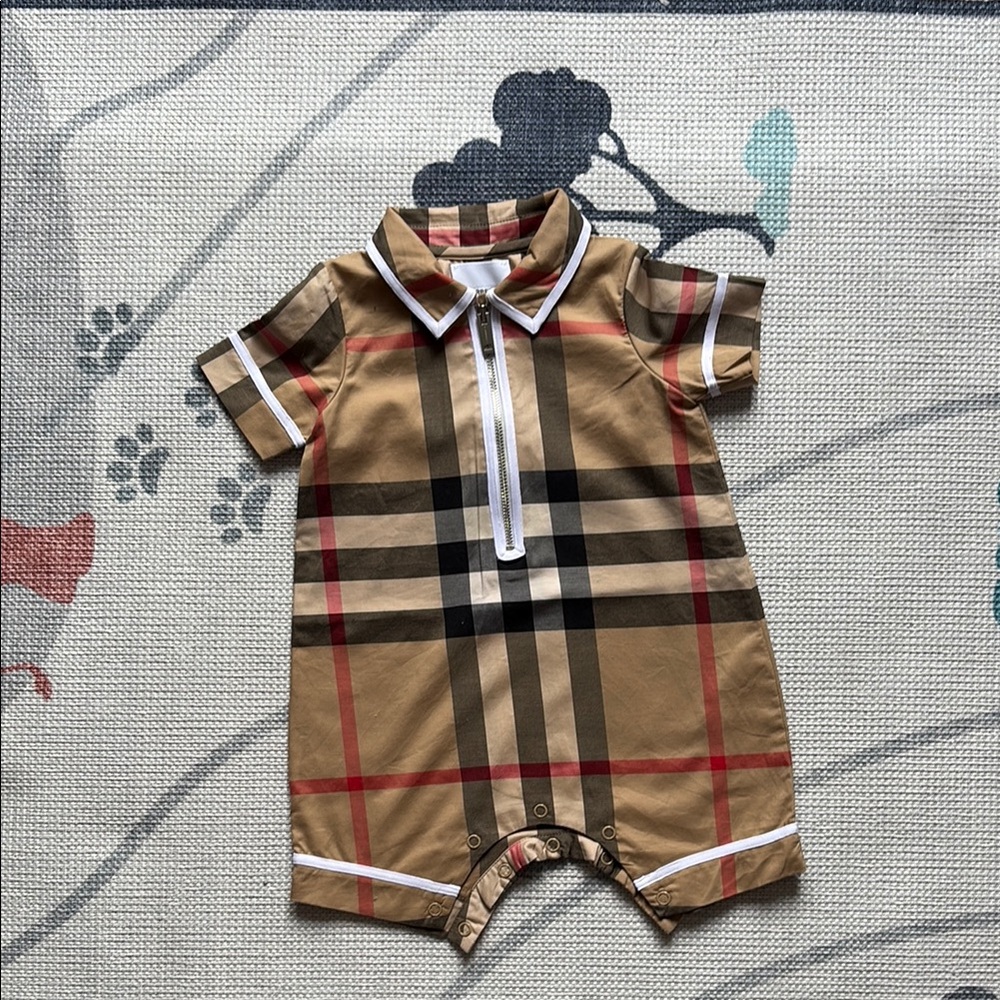 Burberry Plaid Baby Romper